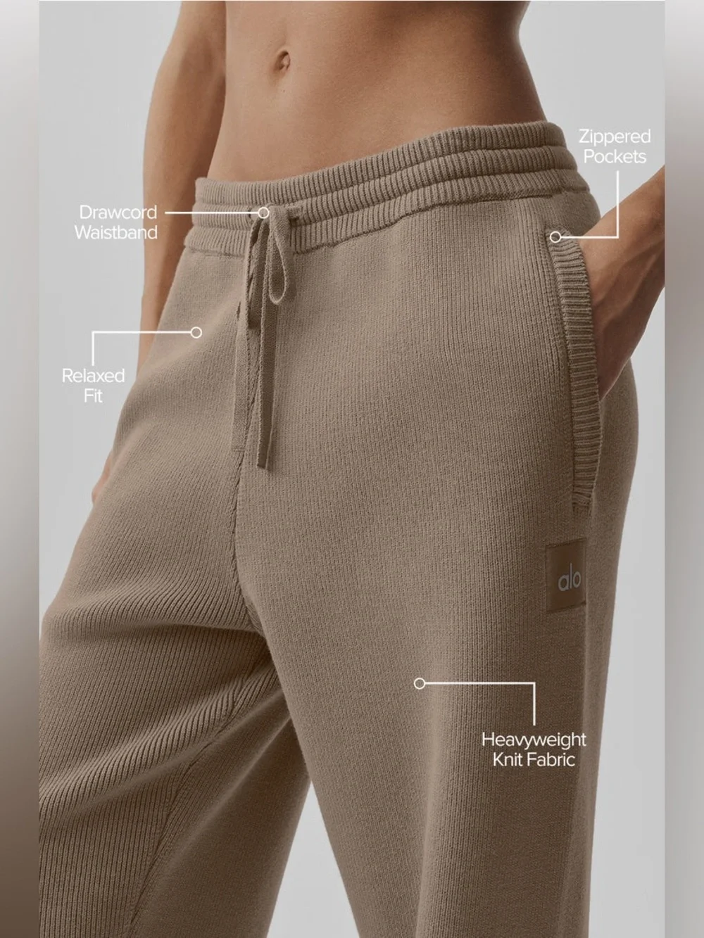 Alo‎ Brown Scholar Straight Leg Sweatpants